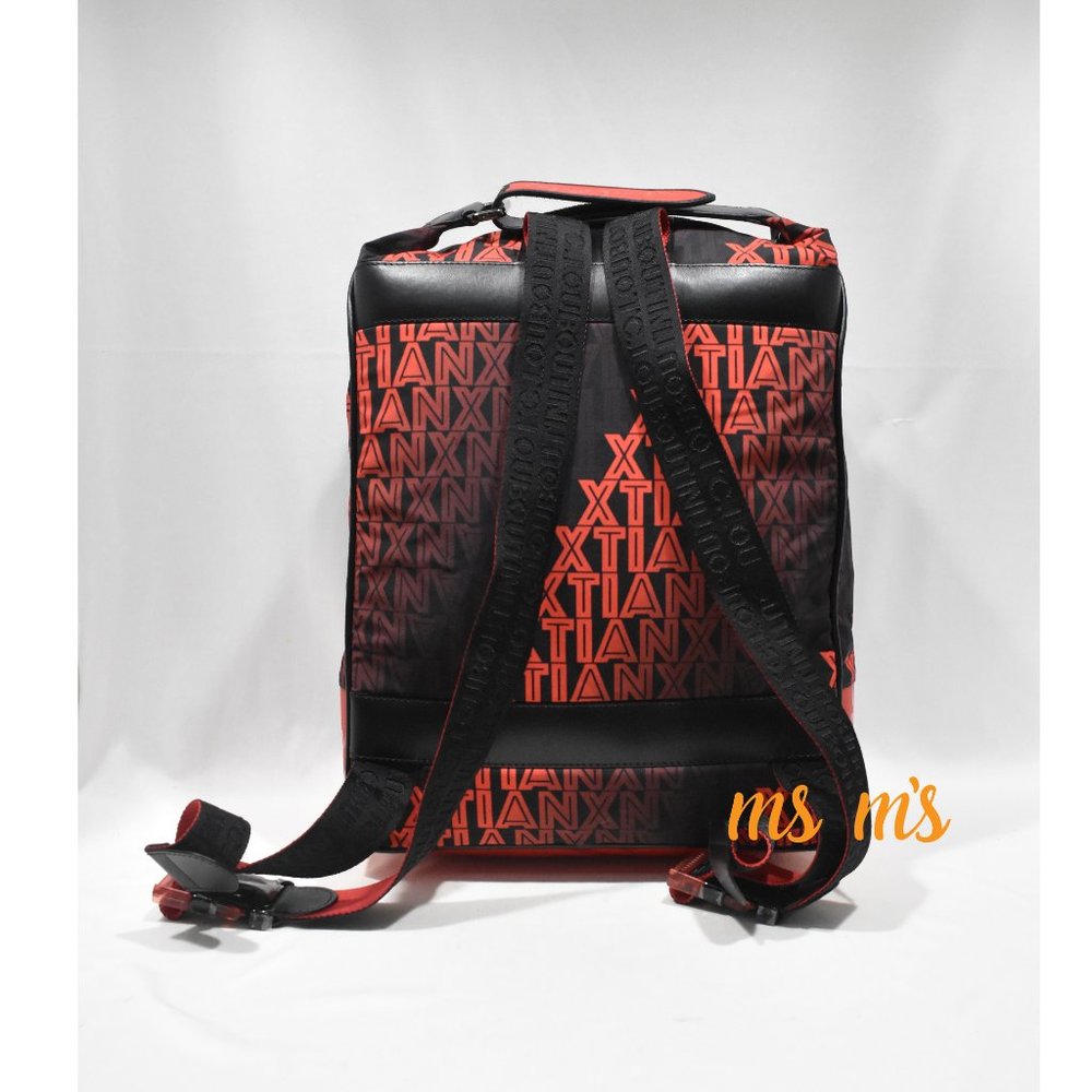 NWT Christian Louboutin Red Black Nylon Backpack - Picture 5 of 11